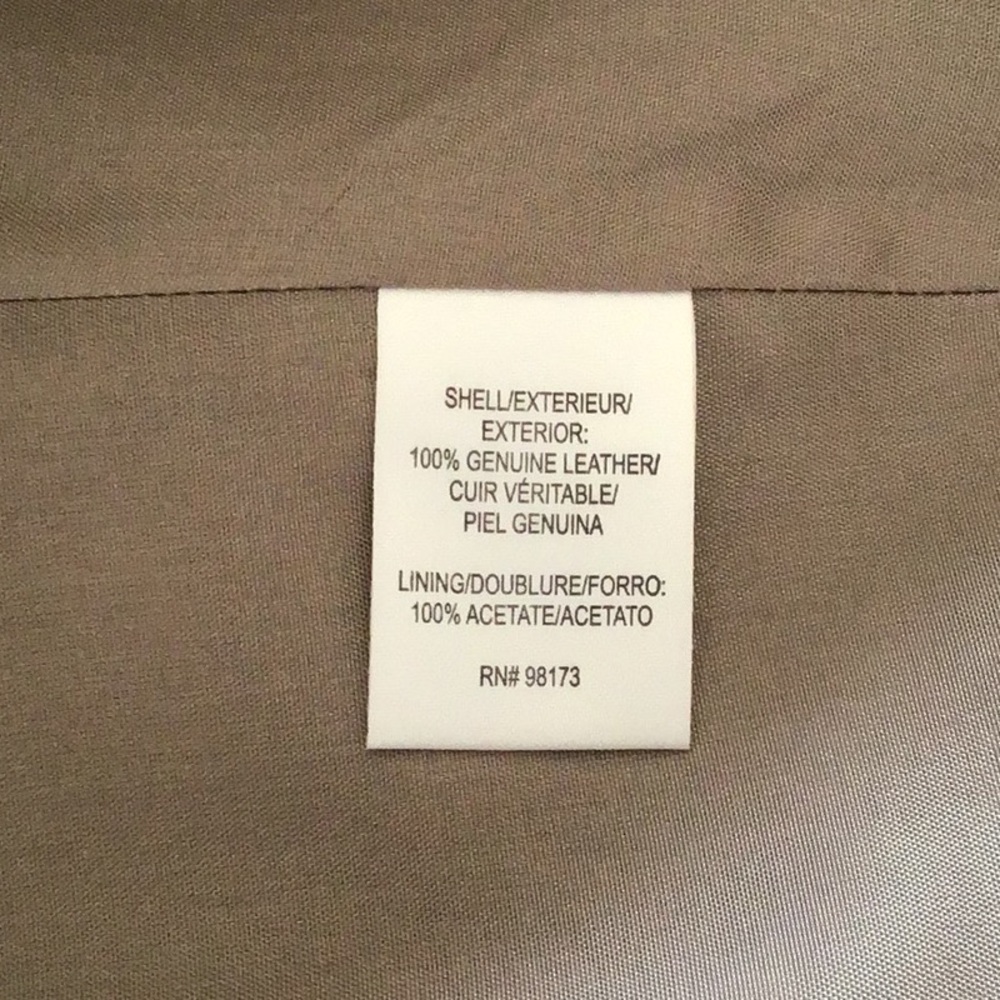 W by Worth Brown/Taupe/Tan Leather Skirt - Picture 4 of 5